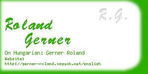 roland gerner business card